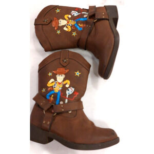 VINTAGE‎ DISNEY PIXAR TOY STORY WOODY TODDLER/BOYS SIZE 8 BROWN COWBOY BOOTS